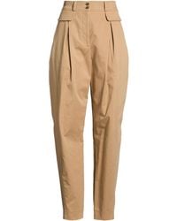 Alberta Ferretti - Camel Pants Cotton, Elastane - Lyst