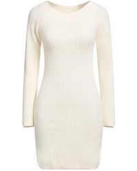 Semicouture - Ivory Mini Dress Wool, Polyamide - Lyst