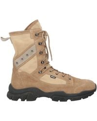 MSGM - Sand Ankle Boots Textile Fibers - Lyst