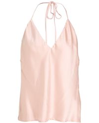 Lardini - Top Silk, Elastane - Lyst