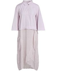 European Culture - Light Midi Dress Cotton, Linen, Lycra - Lyst