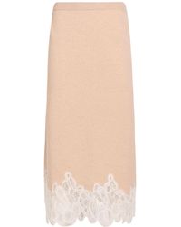 Fabiana Filippi - Sand Midi Skirt Virgin Wool, Silk, Cashmere - Lyst