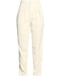 BOSS - Cream Pants Lyocell - Lyst
