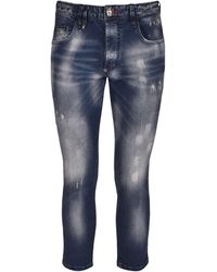 Jeans drittiPhilipp Plein in Denim da Uomo colore Grigio Uomo Abbigliamento da Jeans da Jeans dritti