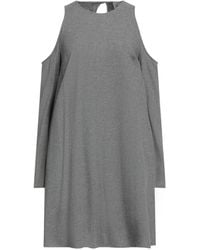 Alysi - Crème Mini Dress Viscose, Cotton - Lyst