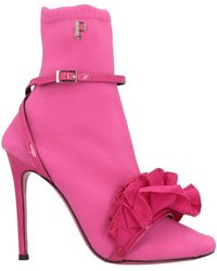 Luciano Padovan - Fuchsia Ankle Boots Textile Fibers - Lyst