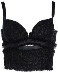Versace - Top Virgin Wool, Metallized Polyamide, Polyamide, Silk - Lyst