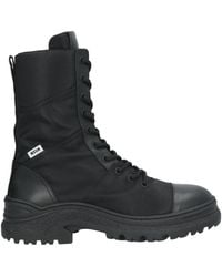 MSGM - Ankle Boots Leather, Textile Fibers - Lyst