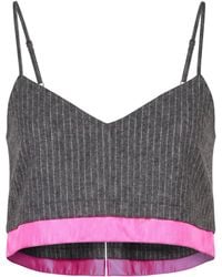 forte_forte - Charcoal Top Wool, Polyester, Viscose - Lyst