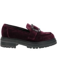 Sergio Rossi - Plum Loafers Textile Fibers - Lyst