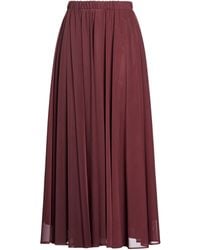 Alysi - Crème Burgundy Maxi Skirt Acetate, Polyester - Lyst