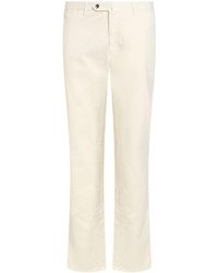 PT Torino - Ivory Pants Cotton, Modal, Elastane - Lyst
