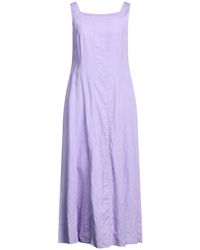ROSSO35 - Lilac Maxi Dress Linen - Lyst