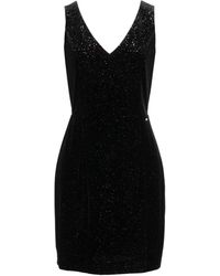 Armani Exchange Synthetic Short Dress in Black Womens Clothing Dresses Mini and short dresses 