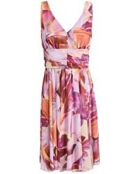 LANACAPRINA - Lilac Mini Dress Polyester - Lyst
