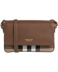 Burberry - Cross-Body Bag Calfskin, Textile Fibers - Lyst