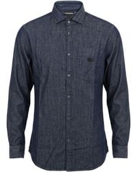 Emporio Armani - Denim Shirt - Lyst