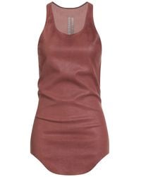 Rick Owens - Chocolate Top Lambskin, Cotton, Elastane - Lyst