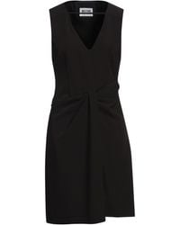 Moschino - Flared V-Neck Crepe Mini Dress - Lyst