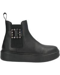 Frau - Ankle Boots Leather, Textile Fibers - Lyst