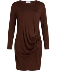 Jijil - Chocolate Mini Dress Polyester, Viscose, Elastane - Lyst