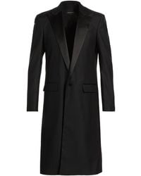 DSquared² - Overcoat & Trench Coat Virgin Wool, Silk - Lyst