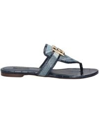 Dolce & Gabbana - Thong Sandal Textile Fibers, Leather - Lyst