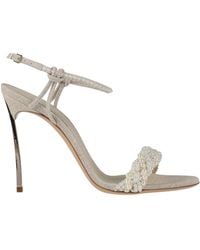 Casadei - Sandals Leather, Textile Fibers - Lyst