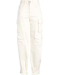Liu Jo - Ivory Pants Cotton, Polyester, Elastane, Polyurethane Resin - Lyst