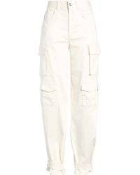 Liu Jo - Ivory Pants Cotton, Polyester, Elastane, Polyurethane Resin - Lyst