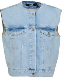 KARL LAGERFELD - Denim Outerwear Cotton - Lyst