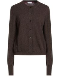 Ferragamo - Chocolate Cardigan Cashmere, Polyamide, Elastane - Lyst