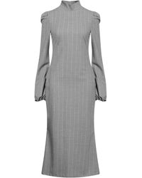 Rust Ribbed Knit Contrast Trim Dress 