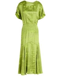 Never Fully Dressed - Light Midi Dress Viscose, Polyester - Lyst
