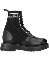 Love Moschino - Ankle Boots Calfskin, Textile Fibers - Lyst