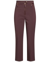 Elisabetta Franchi - Chocolate Pants Polyester, Elastane, Polyurethane, Viscose - Lyst