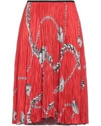 Burberry - Midi Skirt Polyester - Lyst