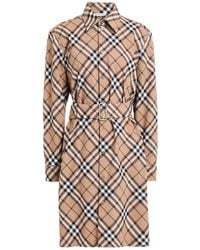 Burberry - Mini Dress Polyester, Wool - Lyst