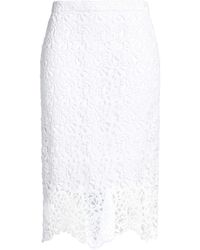 Burberry - Midi Skirt Cotton, Polyester - Lyst