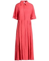 Eleventy - Midi Dress Linen - Lyst