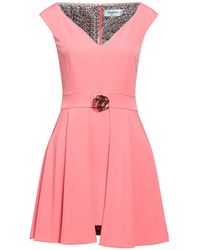 Blugirl Blumarine - Coral Mini Dress Polyester, Elastane - Lyst