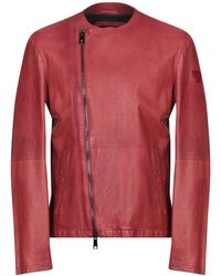 emporio armani leather jacket mens