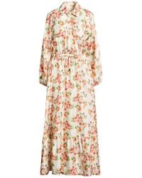 Manzoni 24 - Coral Maxi Dress Silk - Lyst