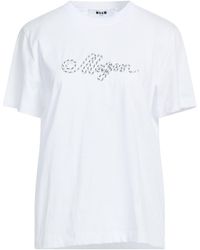 MSGM - T-Shirt Cotton - Lyst