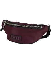 Moschino - Burgundy Belt Bag Textile Fibers - Lyst