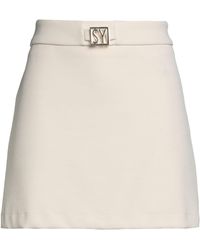 SEVENTY VENEZIA - Cream Mini Skirt Polyester, Viscose, Elastane - Lyst