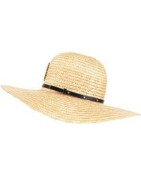 Plan C - Hat Straw, Calfskin, Metallic Fiber - Lyst
