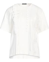 High - Ivory T-Shirt Cotton - Lyst