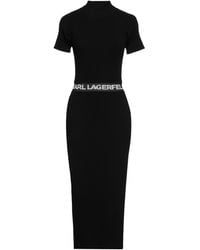 Karl Lagerfeld - Logo-tape Knitted Dress - Lyst