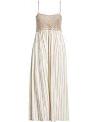 Purotatto - Midi Dress Cotton, Viscose, Polyester - Lyst